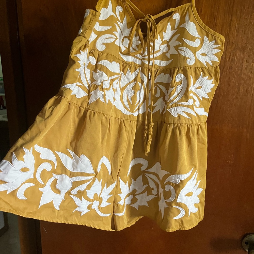 Free people appliqué romper.
